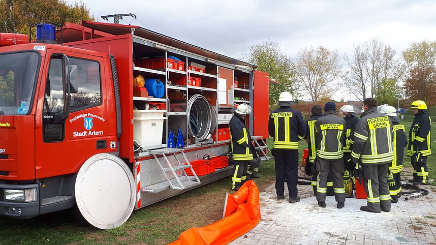 Ausbildungssamstag der Feuerwehren im Bereich Artern
