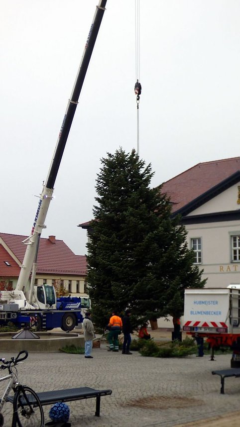 Weihnachtsmarkt in Bad Frankenhausen in Vorbereitung