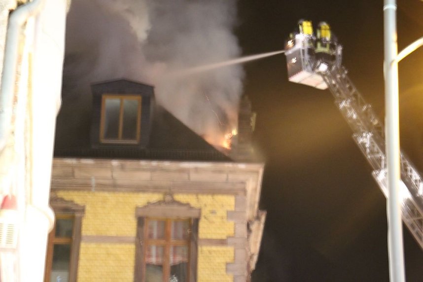 Dachstuhlbrand in Sondershausen