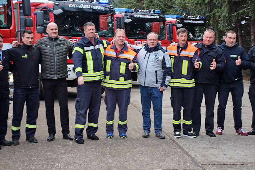 Vier Feuerwehrfahrzeuge f&uuml;r den Kyffh&auml;userkreis