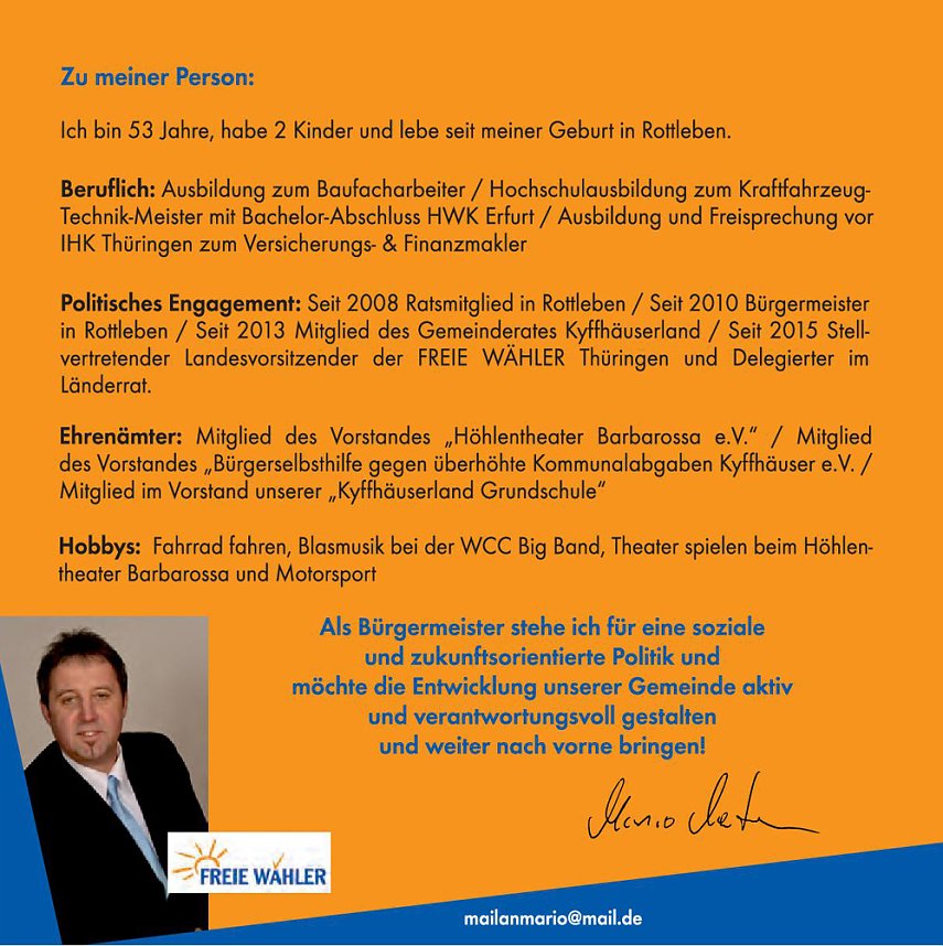 Mario Merten stellt Ziele vor