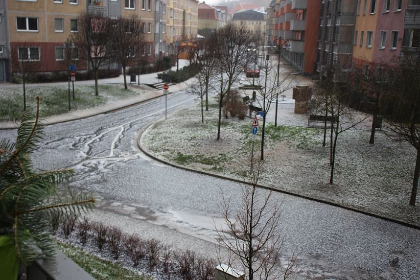Hagelschlag &uuml;ber Sondershausen