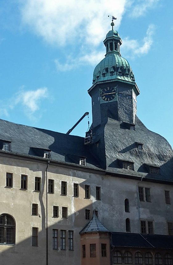 Dem Schloss aufs Dach gestiegen