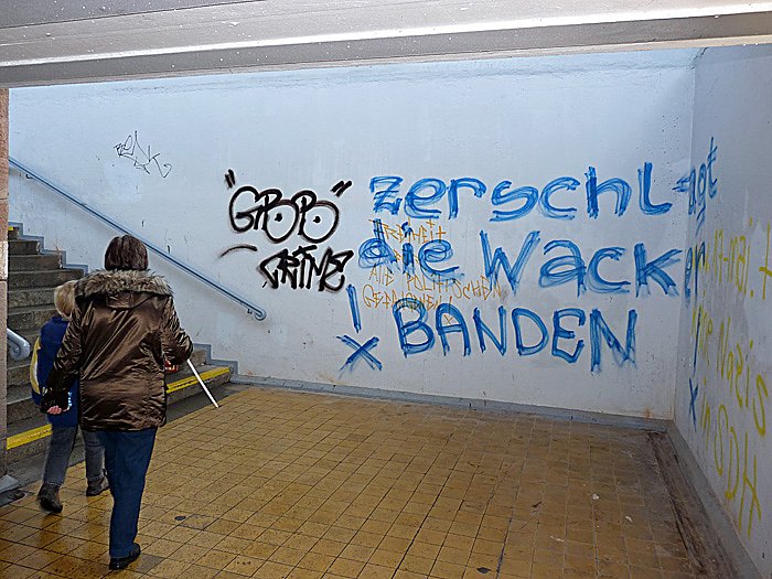 Geschmiere am Hauptbahnhof Sondershausen