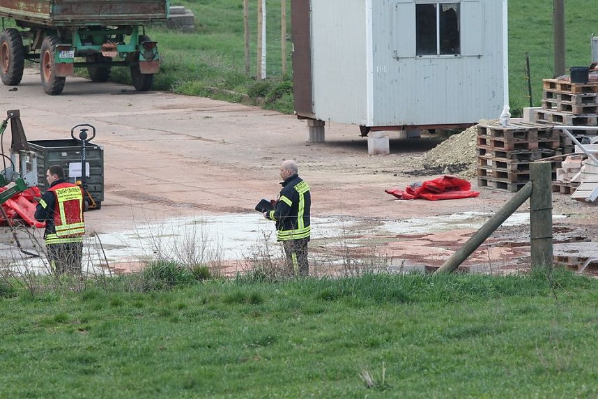 Ausgelaufenes Ammoniumnitrat...