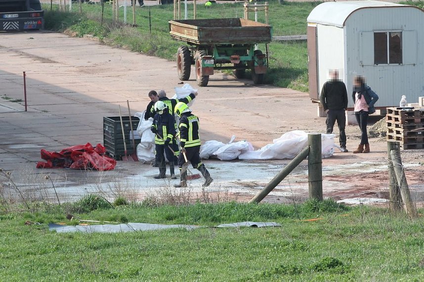 Ausgelaufenes Ammoniumnitrat...