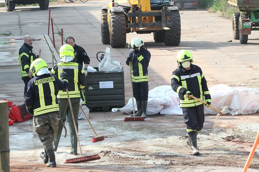 Ausgelaufenes Ammoniumnitrat...