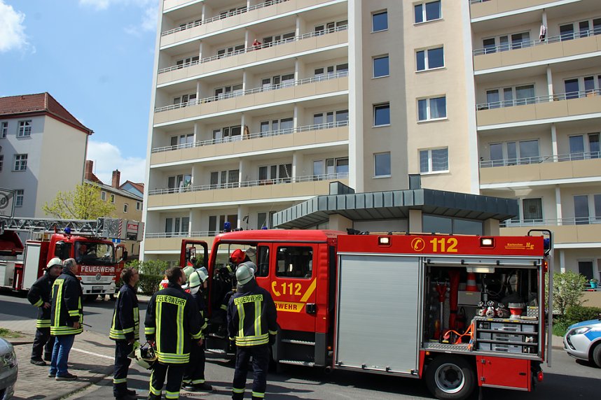 Brand auf Balkon in Sondershausen
