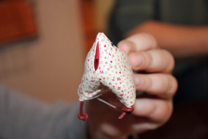 Beim Osterbasteln zugeschaut