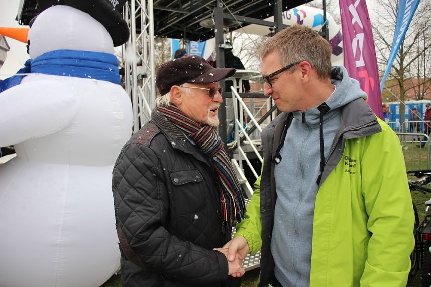 Schnee und K&auml;lte beim Kyffh&auml;usder Berglauf