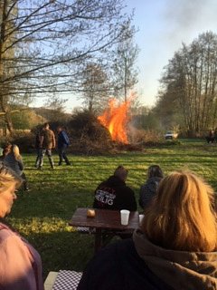 Osterfeuer am Bebraer Teich