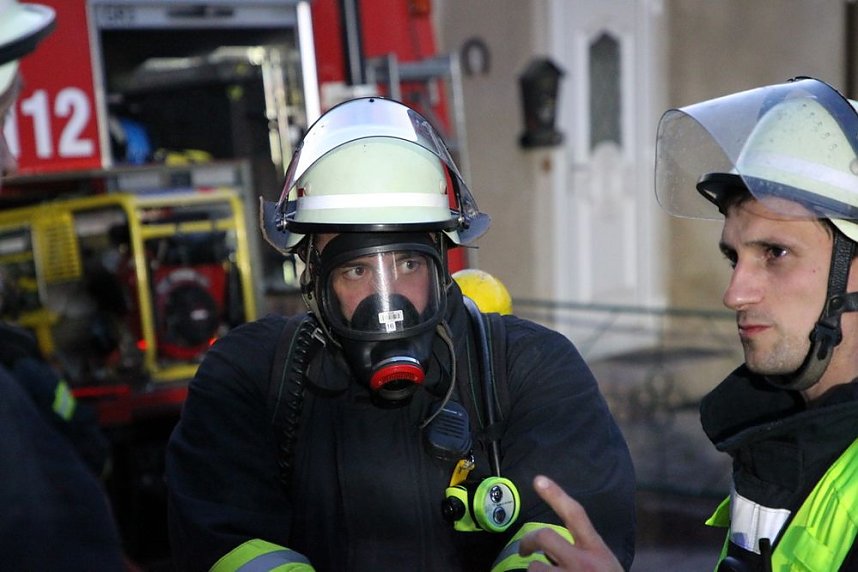 Dachstuhlbrand in Sondershausen Bebra