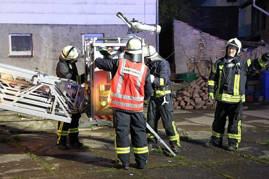 Dachstuhlbrand in Sondershausen Bebra