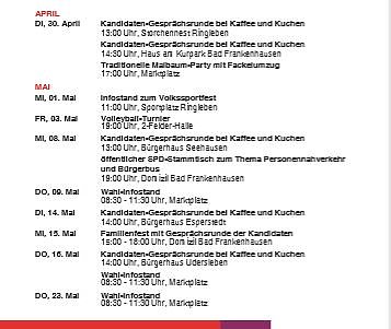 Ortsverein der SPD mit Aktivit&auml;ten