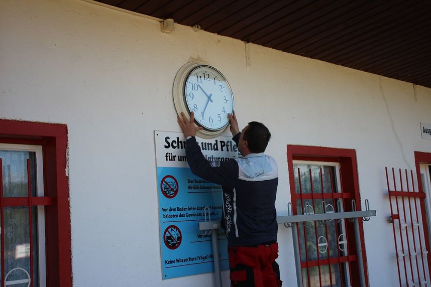 Anbaden am Bebraer Teich