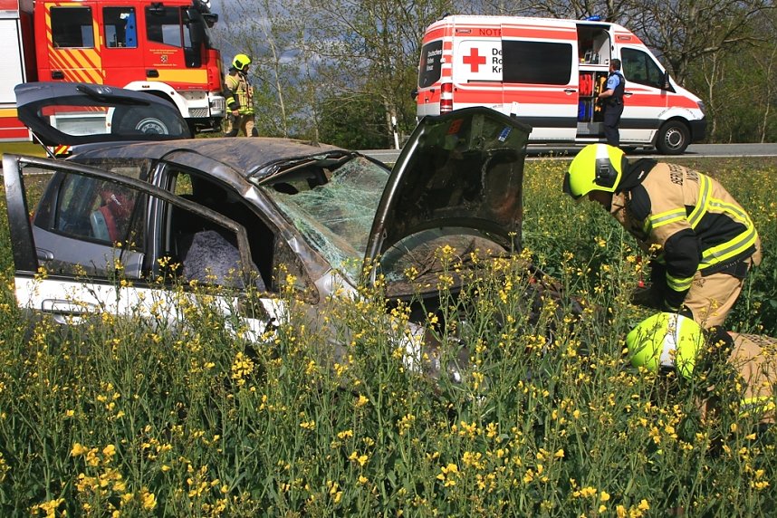 Schwerer Unfall auf der B4