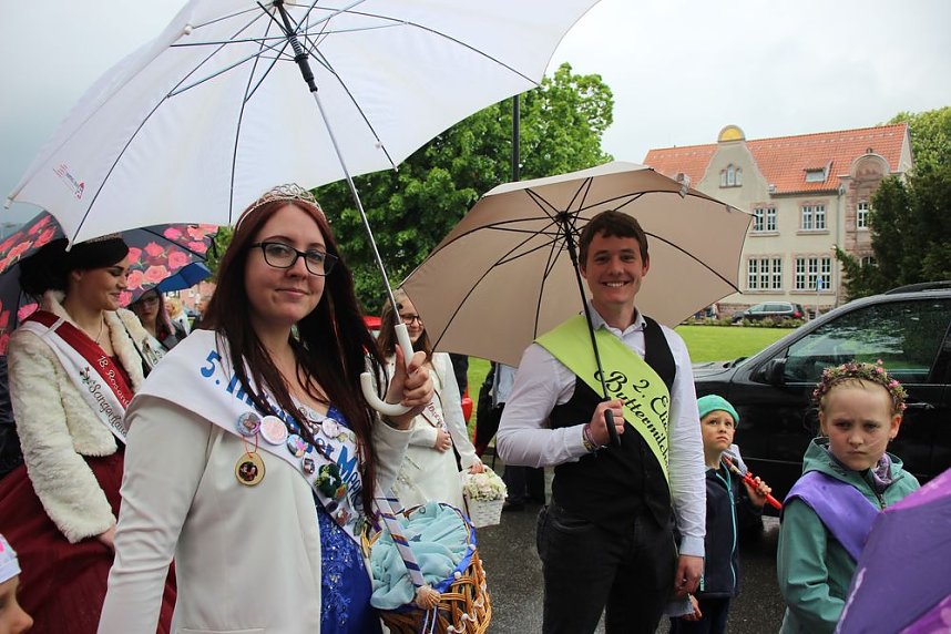 Fliederparade mit Schirm