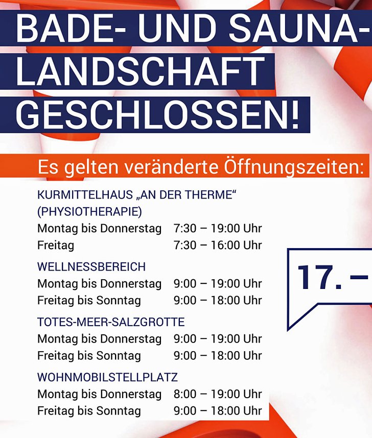 Wartungsarbeiten in der Kyffh&auml;user-Therme