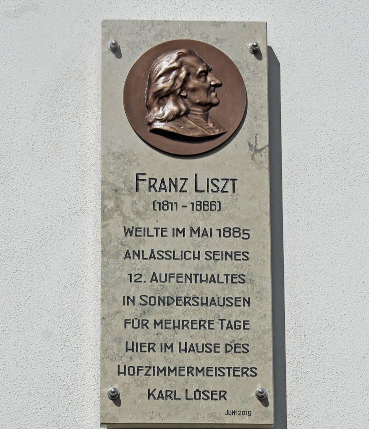 Liszt-Gedenktafel in Sondershausen enth&uuml;llt