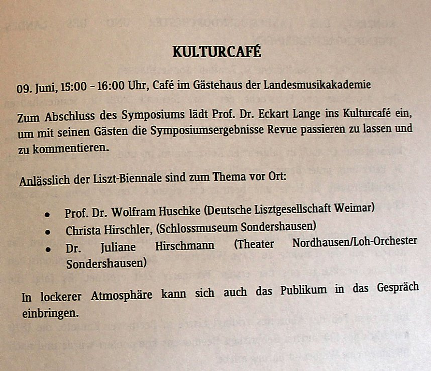 Symposium bei Liszt-Biennale