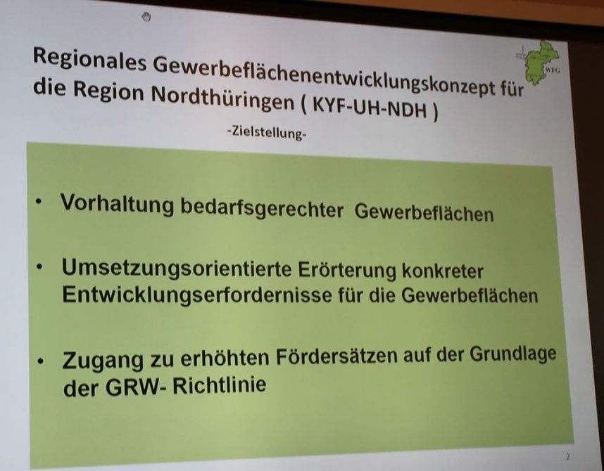 Auftaktveranstaltung Gewerbefl&auml;chenentwicklungskonzept Nordth&uuml;ringen