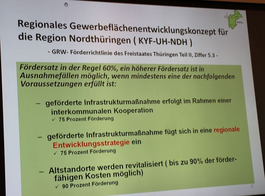 Auftaktveranstaltung Gewerbefl&auml;chenentwicklungskonzept Nordth&uuml;ringen