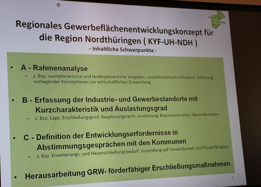 Auftaktveranstaltung Gewerbefl&auml;chenentwicklungskonzept Nordth&uuml;ringen