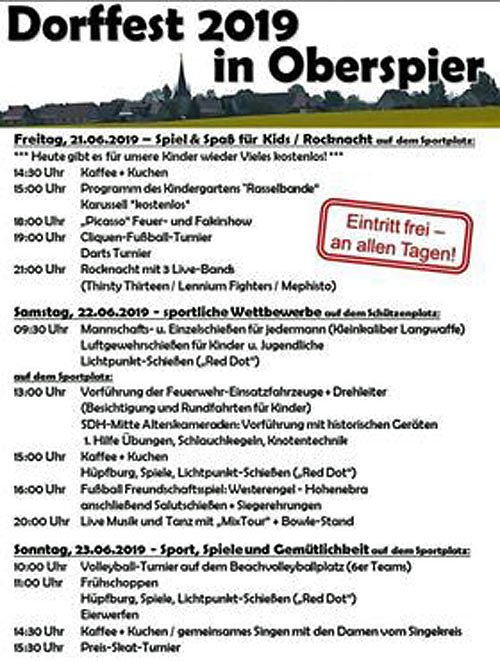 Dorffest in Oberspier