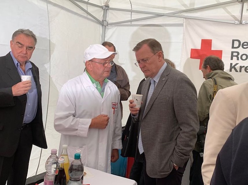 Baustelle der Rettungswache besucht