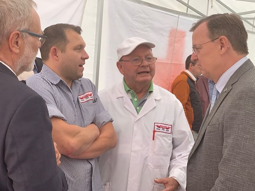 Baustelle der Rettungswache besucht