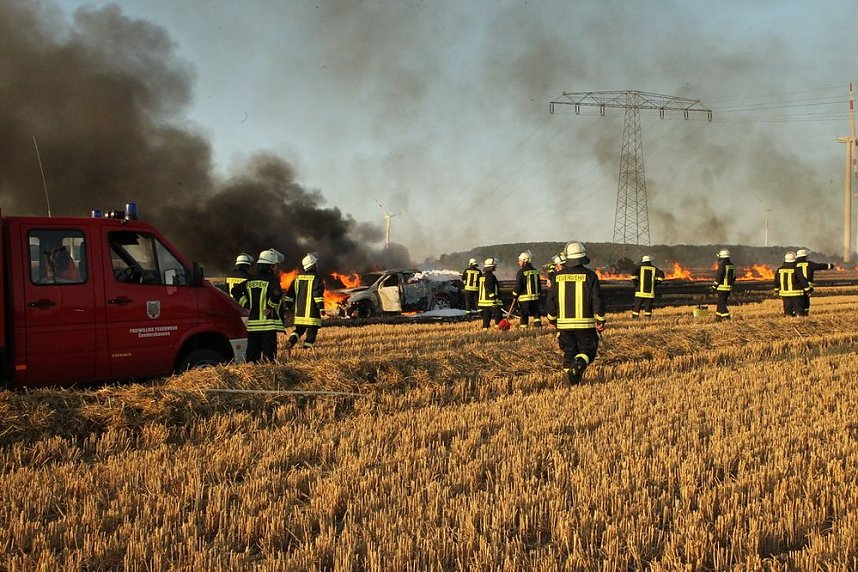Feldbrand bei Gro&szlig;berndten