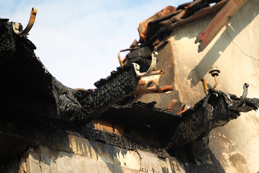 Brand in leerstehendem Geb&auml;ude