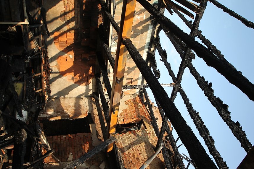 Brand in leerstehendem Geb&auml;ude