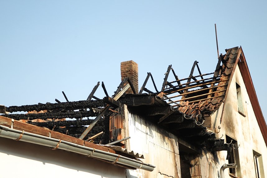 Brand in leerstehendem Geb&auml;ude