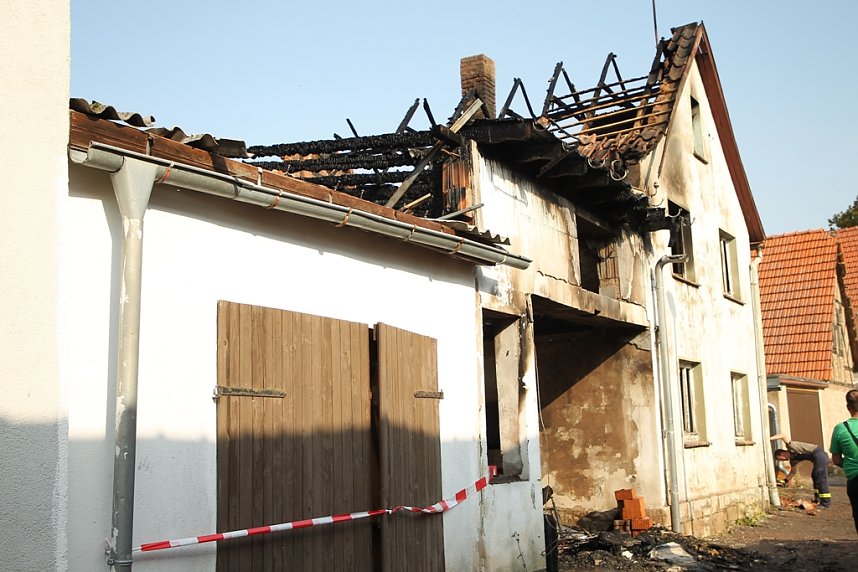 Brand in leerstehendem Geb&auml;ude