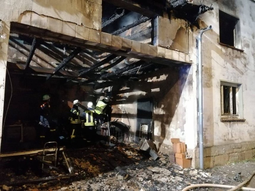 Brand in leerstehendem Geb&auml;ude
