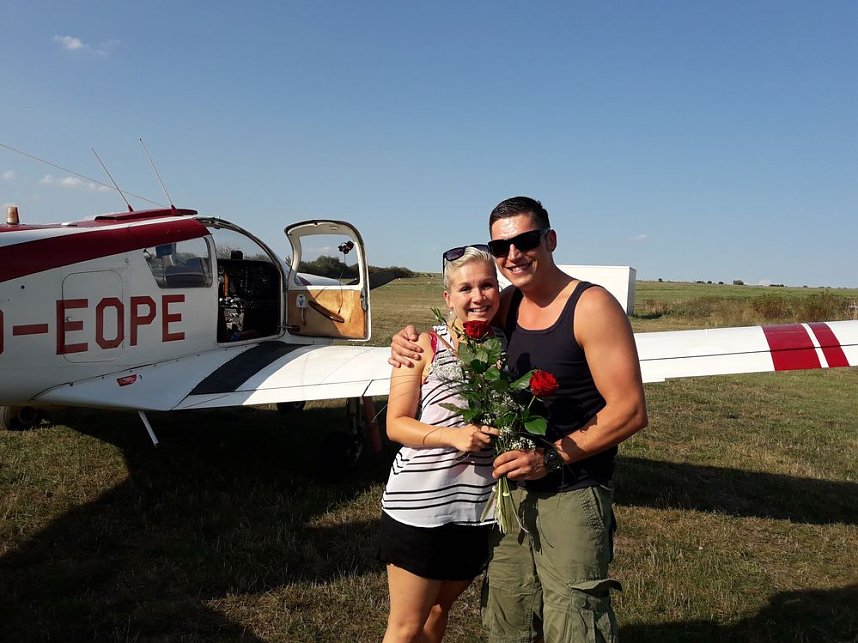 Flug auf Wolke sieben