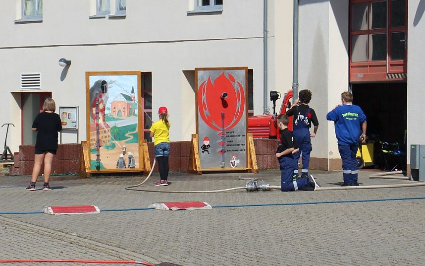 Feuerwehrleute feierten