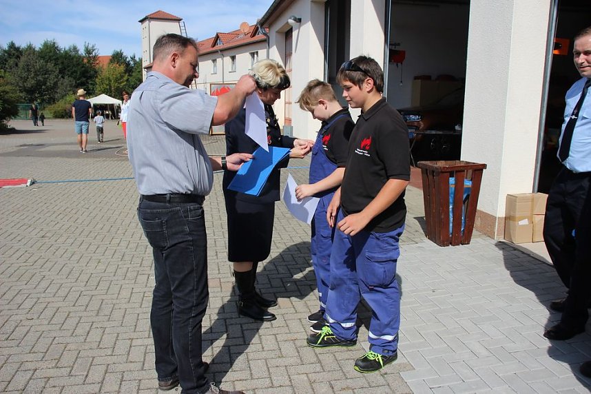 Feuerwehrleute feierten
