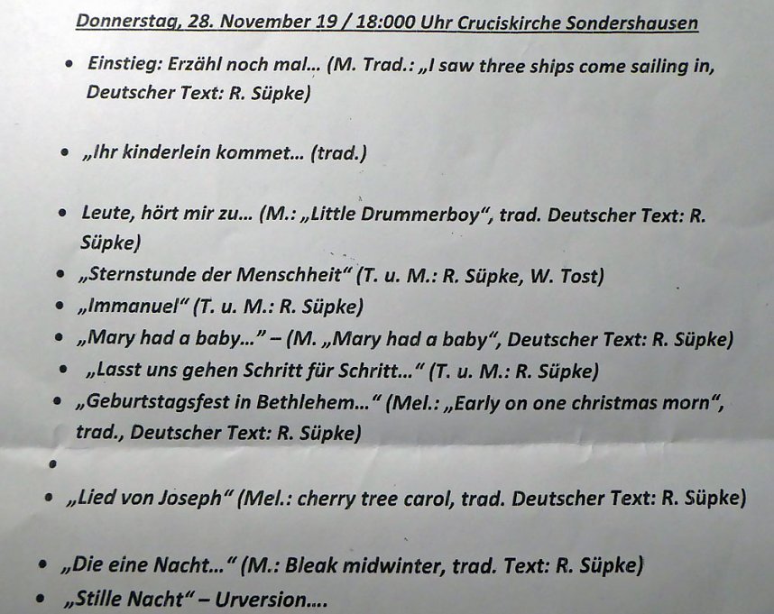 Unverwechselbar !  "Weihnachten auf der Spur..."