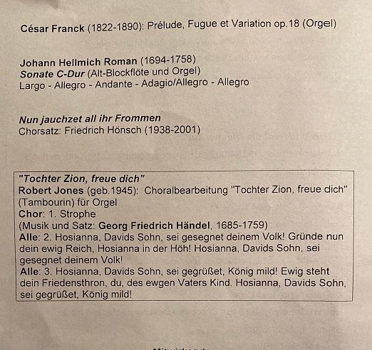 Adventliches Singen in Sondershausen