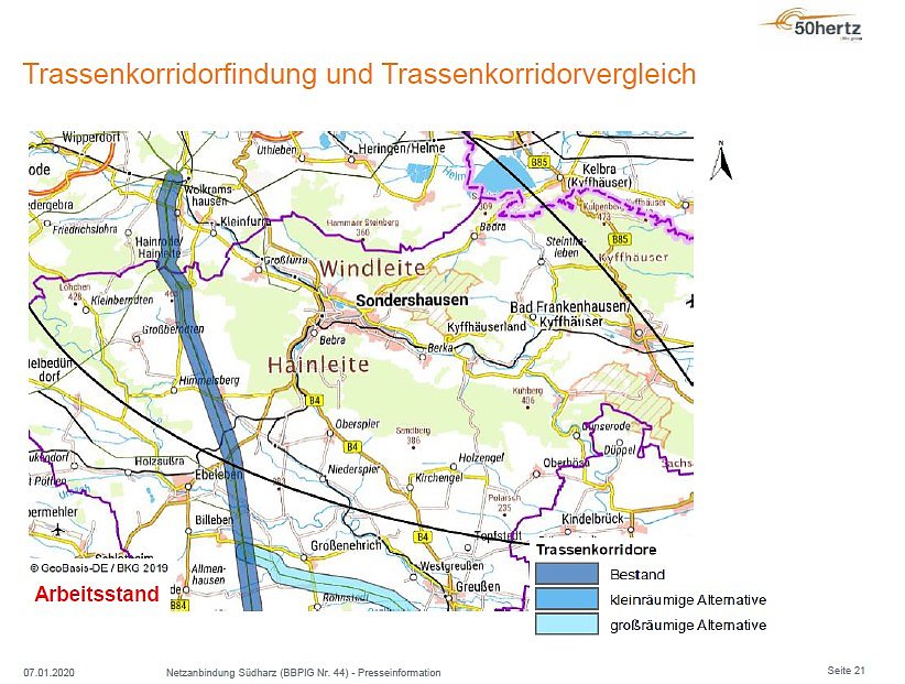 50Hertz erneuert &Uuml;bertragungsnetz zwischen Wolkramshausen und Vieselbach
