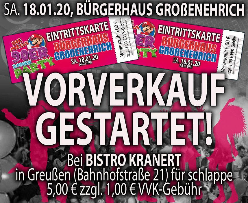 Die Mega 90er/2000er Jahre Party