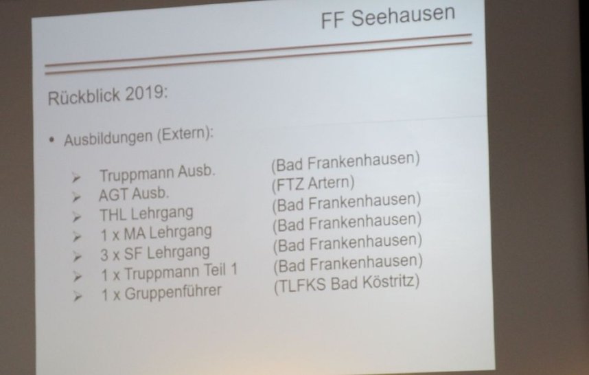 Gemeinsame Jahreshauptversammlung der FFW Bad Frankenhausens