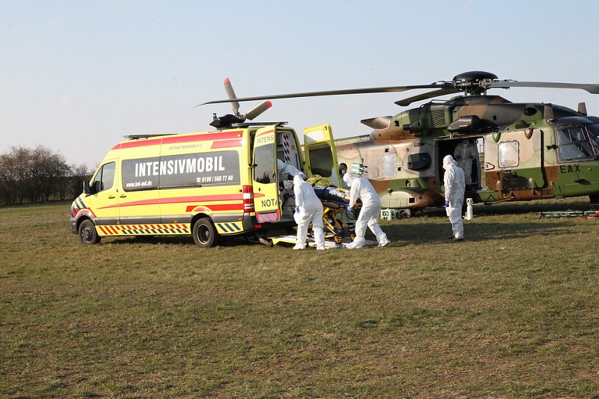 Corona-Patienten eingeflogen