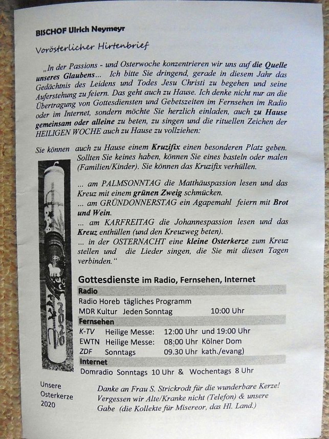 Neue Wege beim Gottesdienst