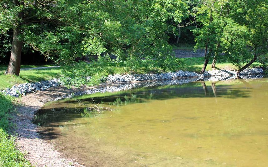 Kleine Sanierung des Parkteichs abgeschlossen
