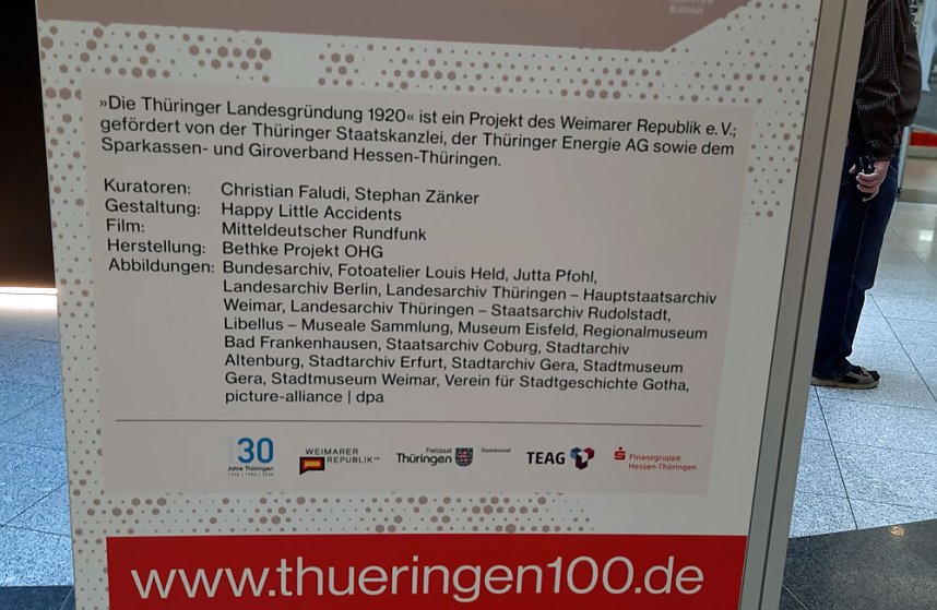 Wanderausstellung 100 Jahre Th&uuml;ringen