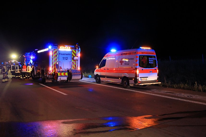 Schwerer Unfall auf der A 38