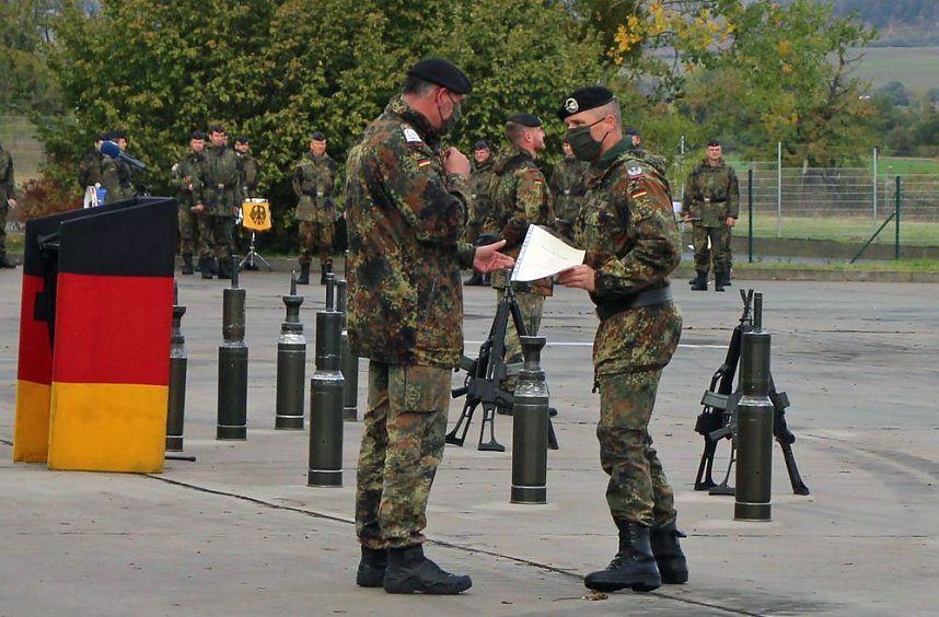 Kommandeurswechsel beim Panzerbataillon 393 "Th&uuml;ringer L&ouml;we" in der Kyffh&auml;user Kaserne Bad Frankenhausen statt....